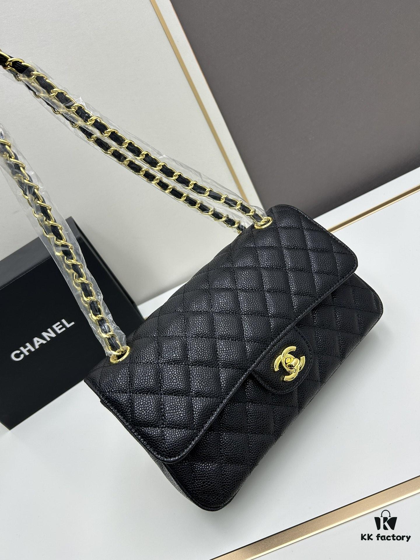 Chanel Classic CF1112 Calfskin Quilted Texture with Electroplated Hardware, Special Glaze-Treated for Long-Lasting Color Retention