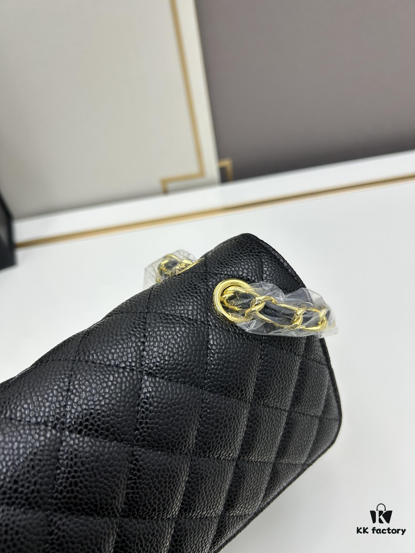 Chanel Classic CF1112 Calfskin Quilted Texture with Electroplated Hardware, Special Glaze-Treated for Long-Lasting Color Retention