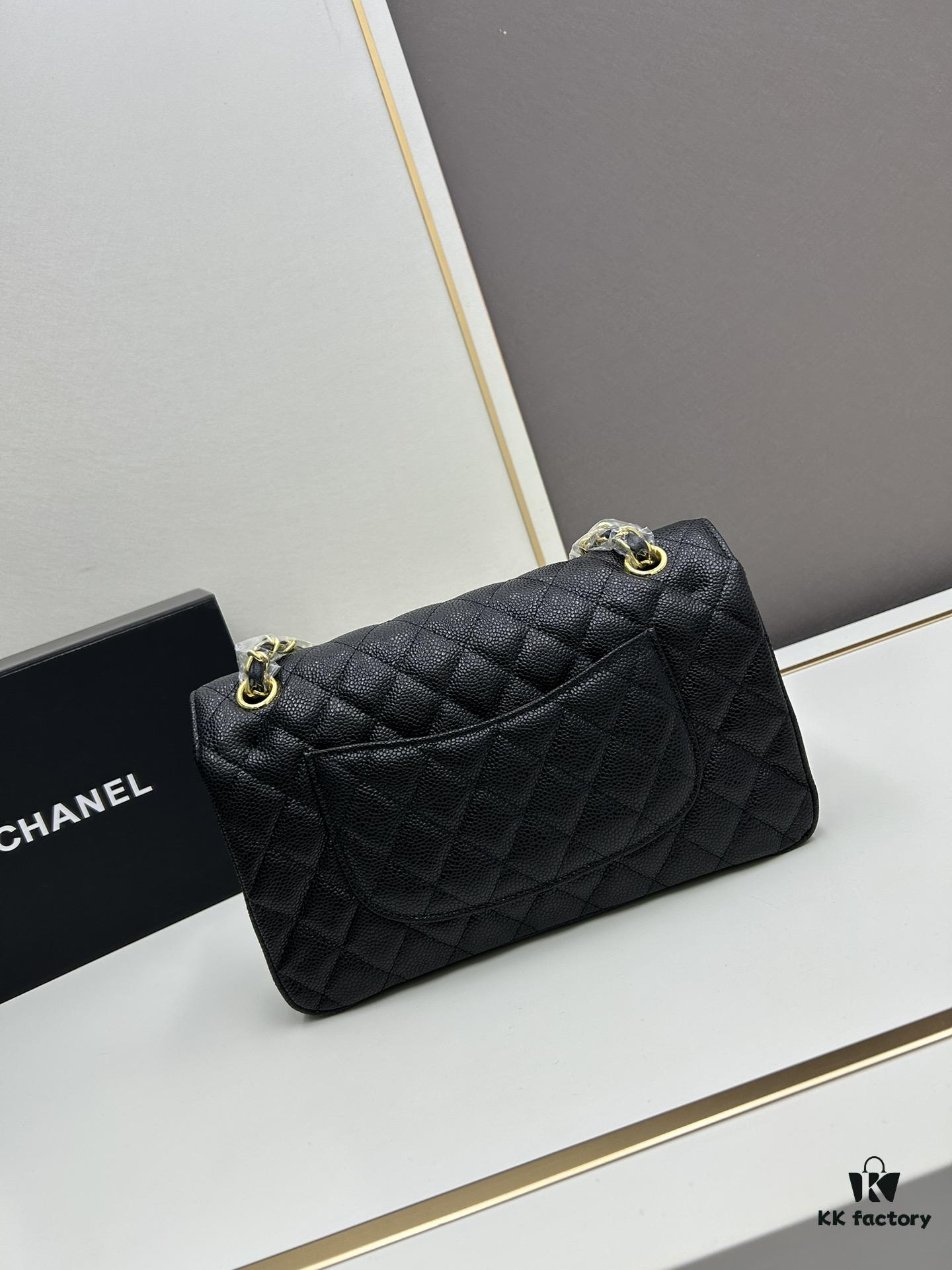 Chanel Classic CF1112 Calfskin Quilted Texture with Electroplated Hardware, Special Glaze-Treated for Long-Lasting Color Retention