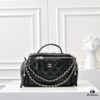 CHANEL24K New Mini Camera Bag - Elegant Lambskin with Metallic Chain, Chic and Versatile Design