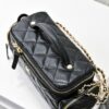CHANEL24K New Mini Camera Bag - Elegant Lambskin with Metallic Chain, Chic and Versatile Design