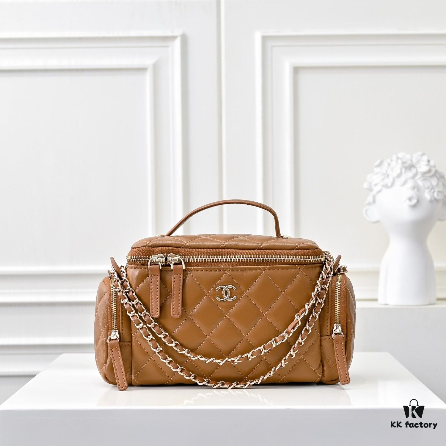 CHANEL 24K New Camera Bag - Elegantly Crafted with Lambskin and Metallic Chain