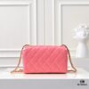 Chanel 24B Latest Metal Adjustable Flap Bag, Soft Lambskin Shoulder Bag with Adjustable Strap for Multiple Wearing Styles
