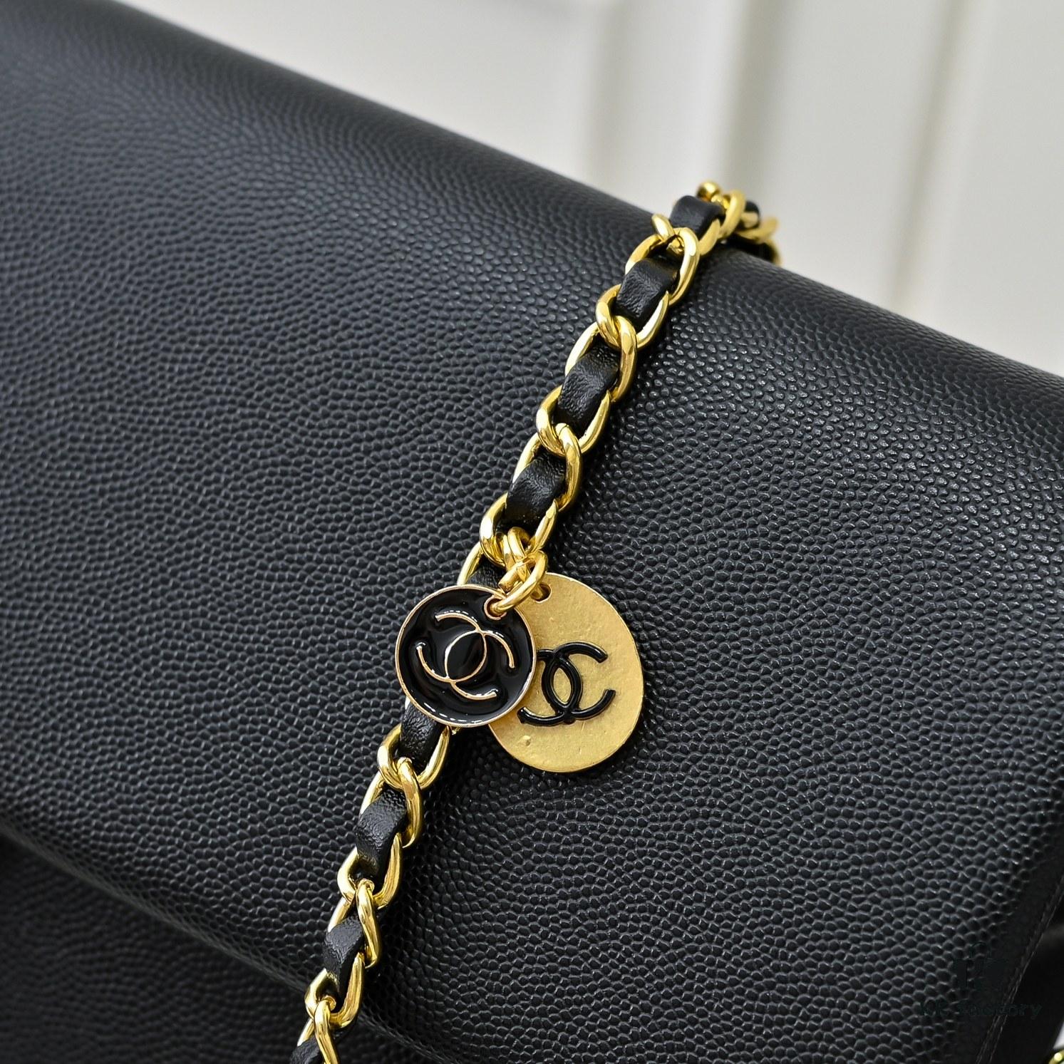 Large Size 👑 CHANEL 24K New Style CF Vintage Bag, Elegant and Timeless with Textured Shiny Calfskin and Gold-Tone Metal, Retro Chic – A Must-Have for Chanel Lovers with Stunning Silhouette