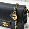 Mini CHANEL 24K New CF Vintage Style, Elegant and Timeless Shiny Calfskin with Gold-Tone Hardware, Retro Chic for Chanel Lovers