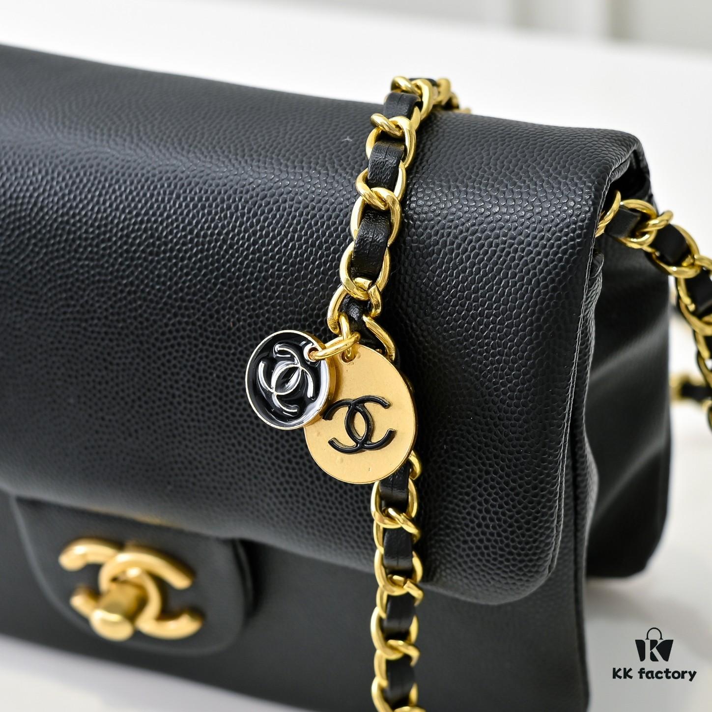 Mini CHANEL 24K New CF Vintage Style, Elegant and Timeless Shiny Calfskin with Gold-Tone Hardware, Retro Chic for Chanel Lovers