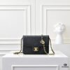 Mini CHANEL 24K New CF Vintage Style, Elegant and Timeless Shiny Calfskin with Gold-Tone Hardware, Retro Chic for Chanel Lovers