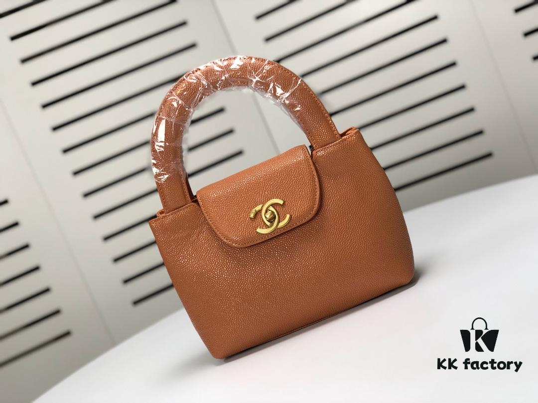 Chanel Vintage Handbag - Soft Imported Caviar Leather, Signature Logo Clasp, Elegant Lady Style, Large Capacity