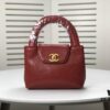 Chanel Vintage Handbag - Soft Imported Caviar Leather, Signature Logo Closure, Elegant Lady Style