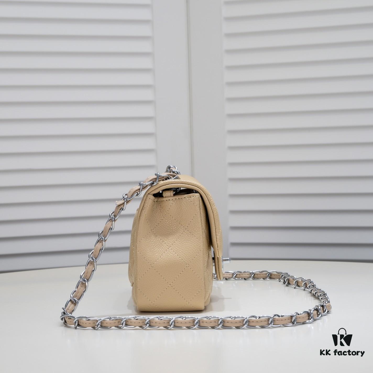 Chanel Beige Crossbody Bag - High-Quality Calfskin, One-to-One Craftsmanship, Inspired by Camera Shape Design