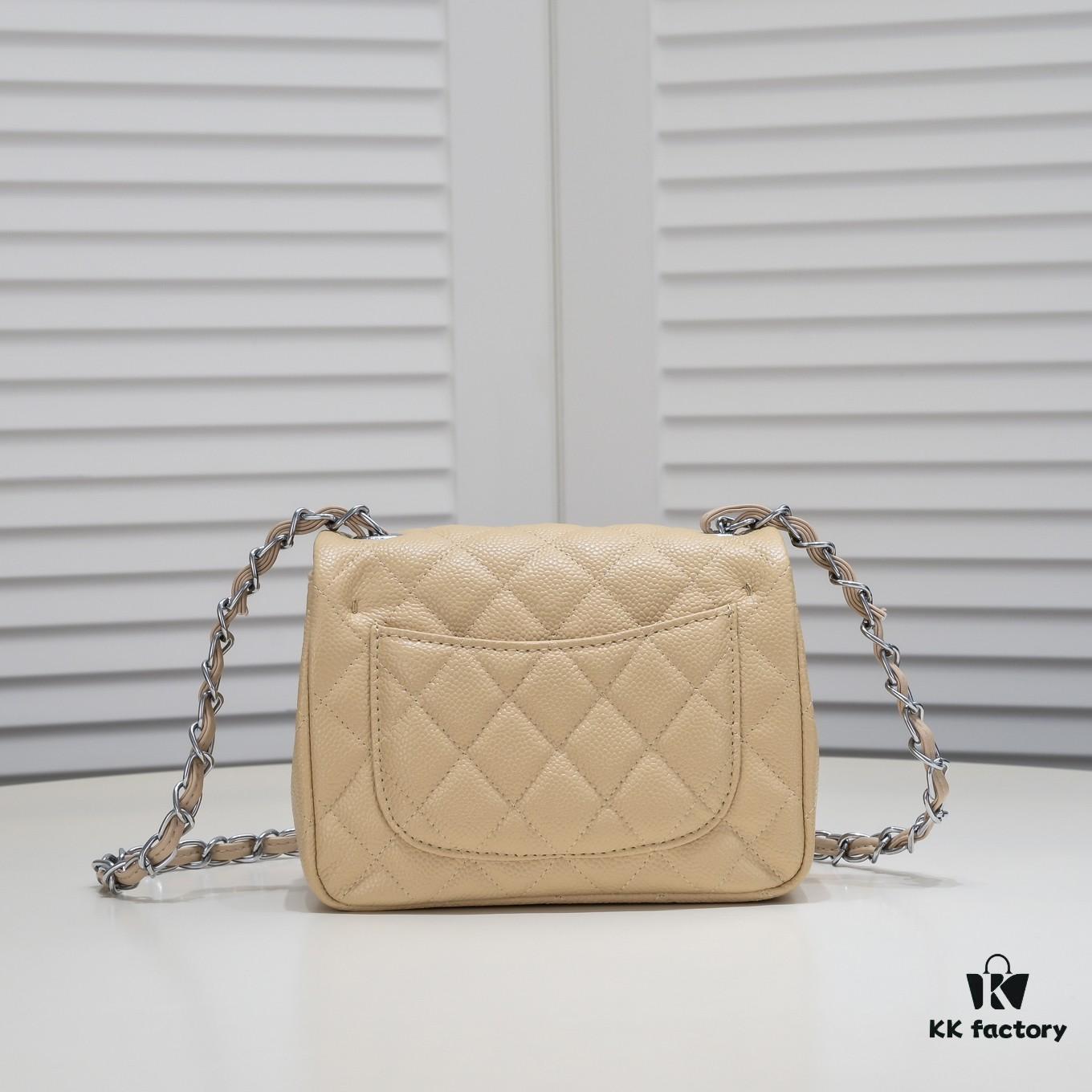 Chanel Beige Crossbody Bag - High-Quality Calfskin, One-to-One Craftsmanship, Inspired by Camera Shape Design