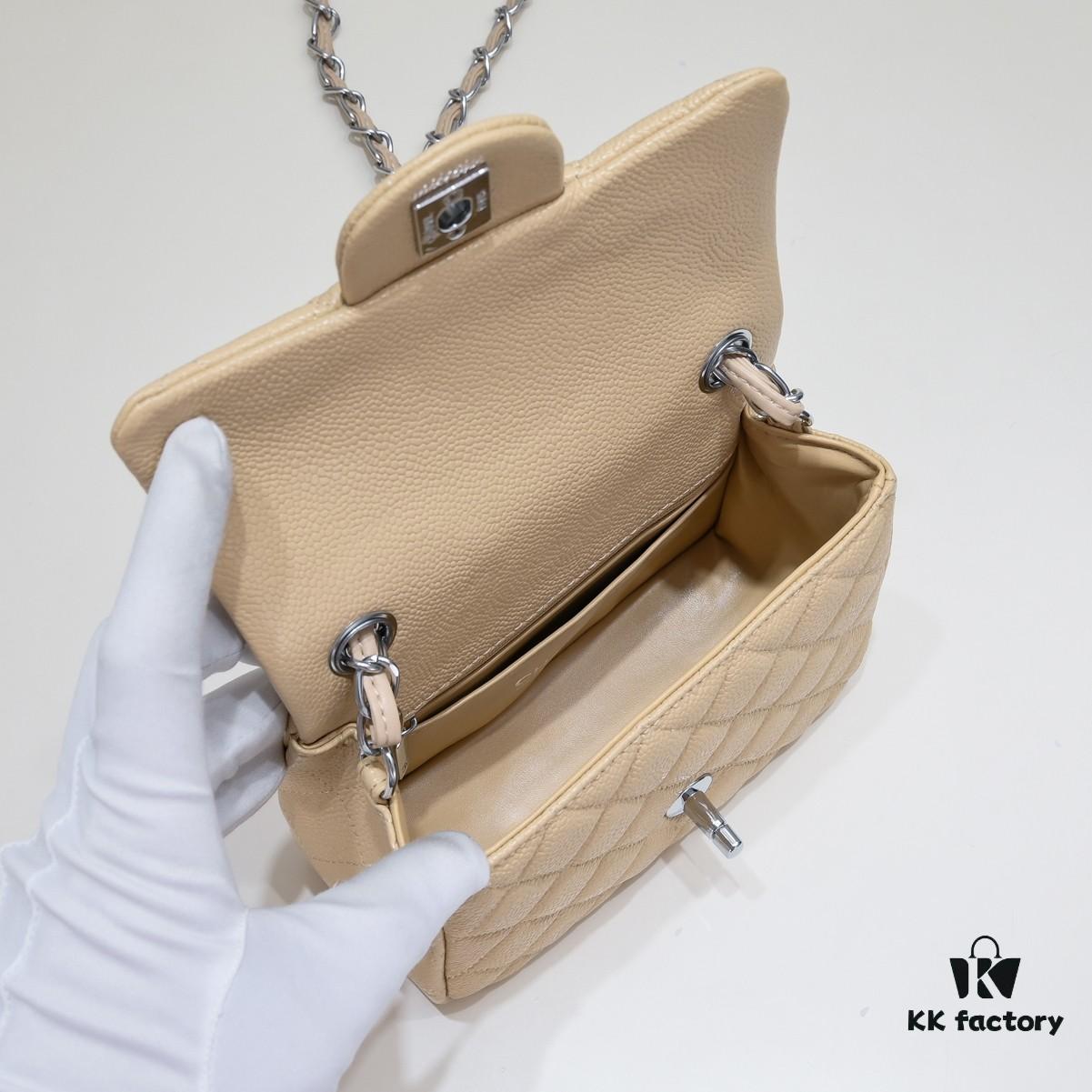 Chanel Beige Crossbody Bag - High-Quality Calfskin, One-to-One Craftsmanship, Inspired by Camera Shape Design