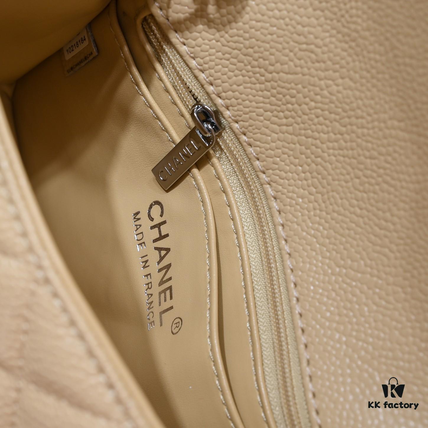 Chanel Beige Crossbody Bag - High-Quality Calfskin, One-to-One Craftsmanship, Inspired by Camera Shape Design