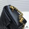 Chanel 21K Latest Bestseller Mini Square Flap Bag - Quilted Calfskin with Gold-Tone Chain and Turn-Lock Closure