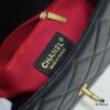 Chanel 21K Latest Bestseller Mini Square Flap Bag - Quilted Calfskin with Gold-Tone Chain and Turn-Lock Closure
