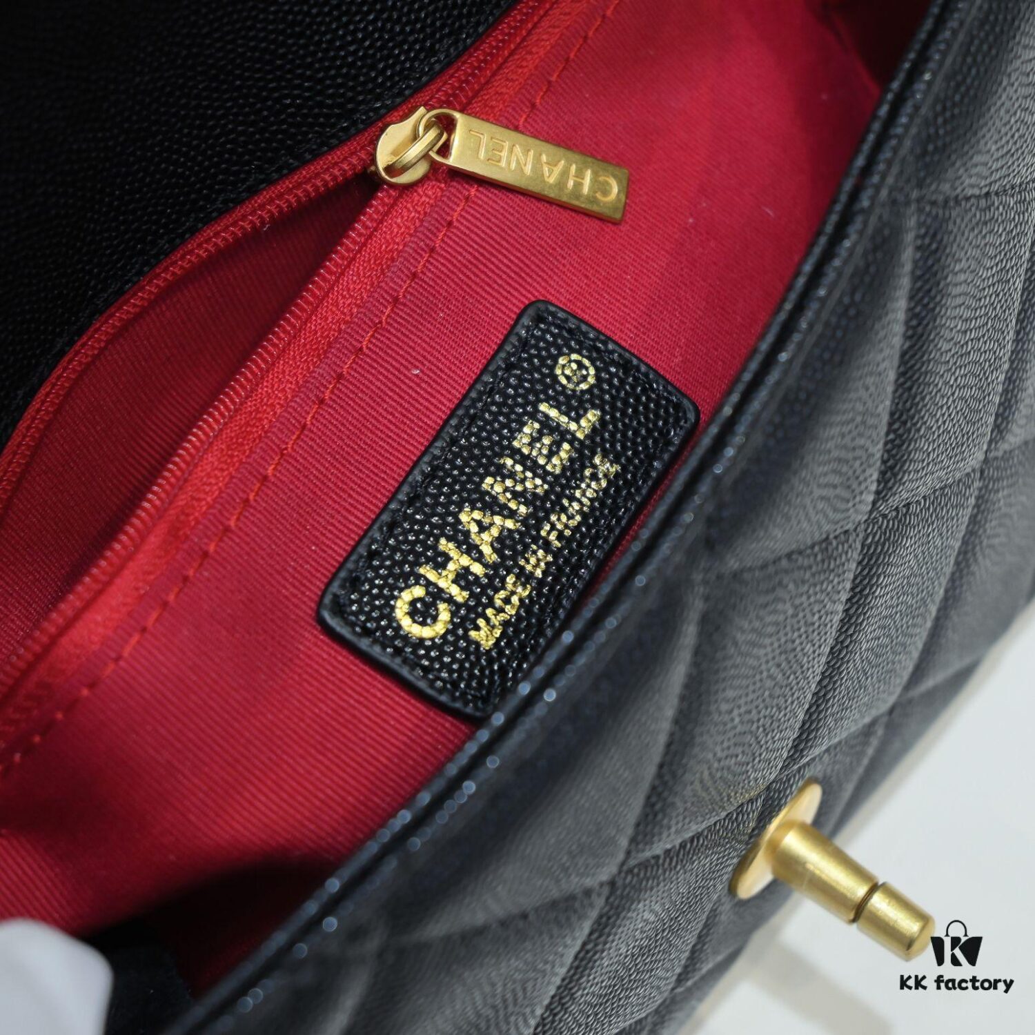 Chanel 21K Latest Bestseller Mini Square Flap Bag - Quilted Calfskin with Gold-Tone Chain and Turn-Lock Closure