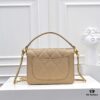 Medium 👑 CHANEL 24K Fall/Winter New Arrival Caviar Leather Handbag with Unique Texture – Detachable Strap for Crossbody or Handheld Wear