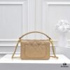 Mini Chanel 24K Autumn-Winter New Arrival Caviar Leather Bag with Unique Texture, Detachable Strap for Handheld or Crossbody Wear