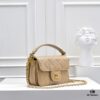 Mini Chanel 24K Autumn-Winter New Arrival Caviar Leather Bag with Unique Texture, Detachable Strap for Handheld or Crossbody Wear