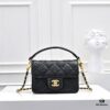 Mini CHANEL 24k Fall/Winter New Arrival with Caviar Leather, Unique Texture, Convertible Handheld or Crossbody, Detachable Strap