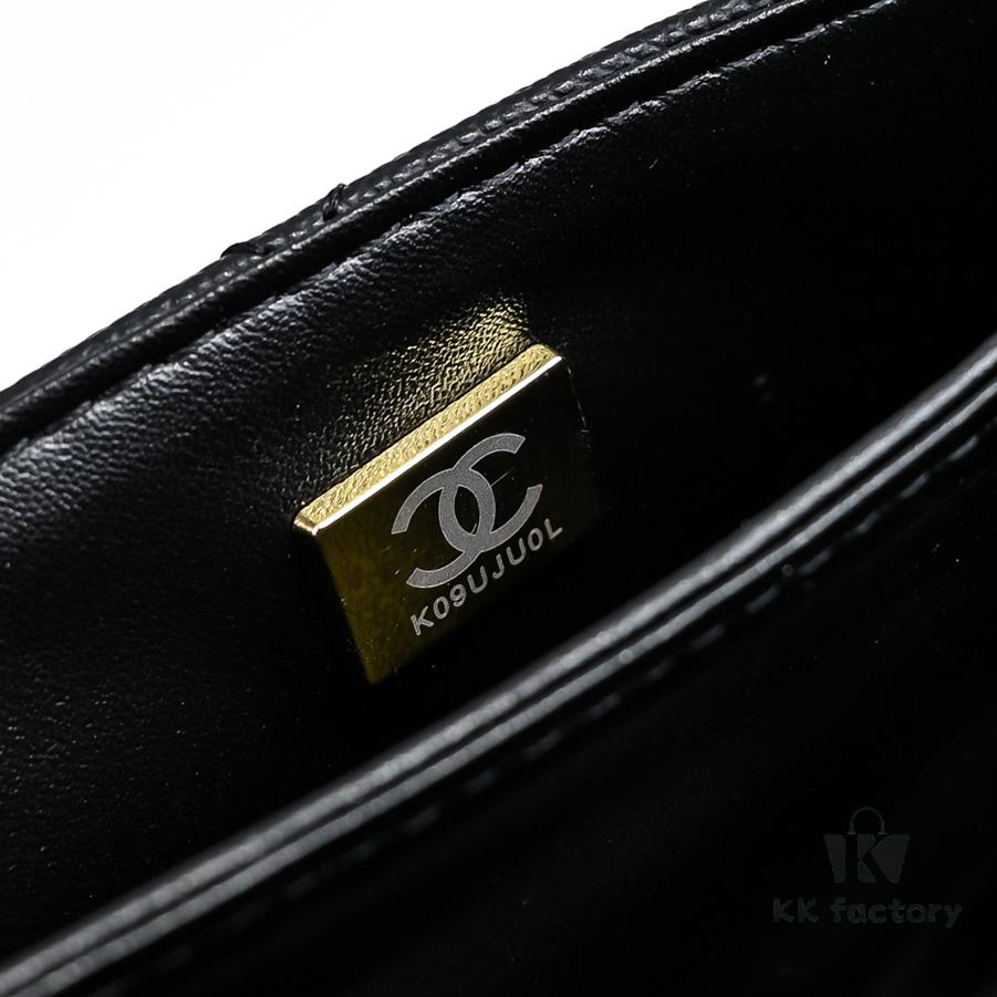 Mini CHANEL 24k Fall/Winter New Arrival with Caviar Leather, Unique Texture, Convertible Handheld or Crossbody, Detachable Strap