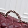 Large Size 👑 Chanel 24B New Collection Top-Grain Waxed Leather Bag with Braided Metal Chain Handle