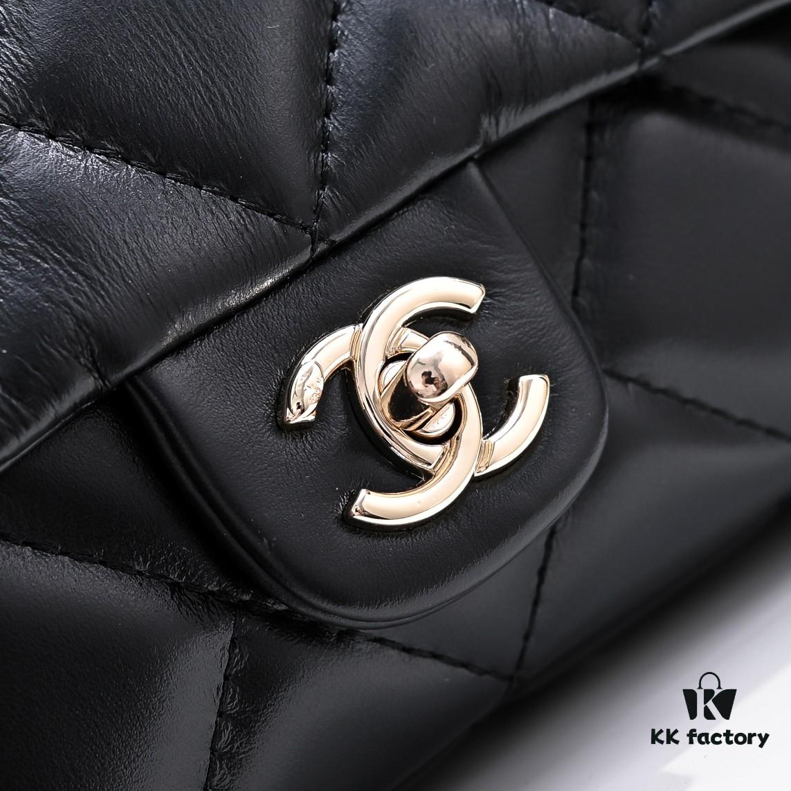 Small Size 👑 Chanel 24B New Series WOC, Top-Grain Oil-Waxed Leather