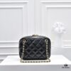 CHANEL 24K Autumn/Winter New Series Camera Bag, Full-Grain Leather, Eye-Catching Double C Logo, Classic and Unique Design
