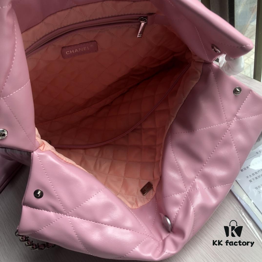 Exclusive Launch High Quality Comparable to Original Single 2022 Spring New Arrival In Stock The Hottest and Most Worthwhile Collection of the Season Named 22 Bag: Calfskin Series Soft Smooth and Comfortable to Touch Shiny Calfskin Casual Drawstring Close-Fitting Bag with Extra Large Capacity Fashionable and Versatile