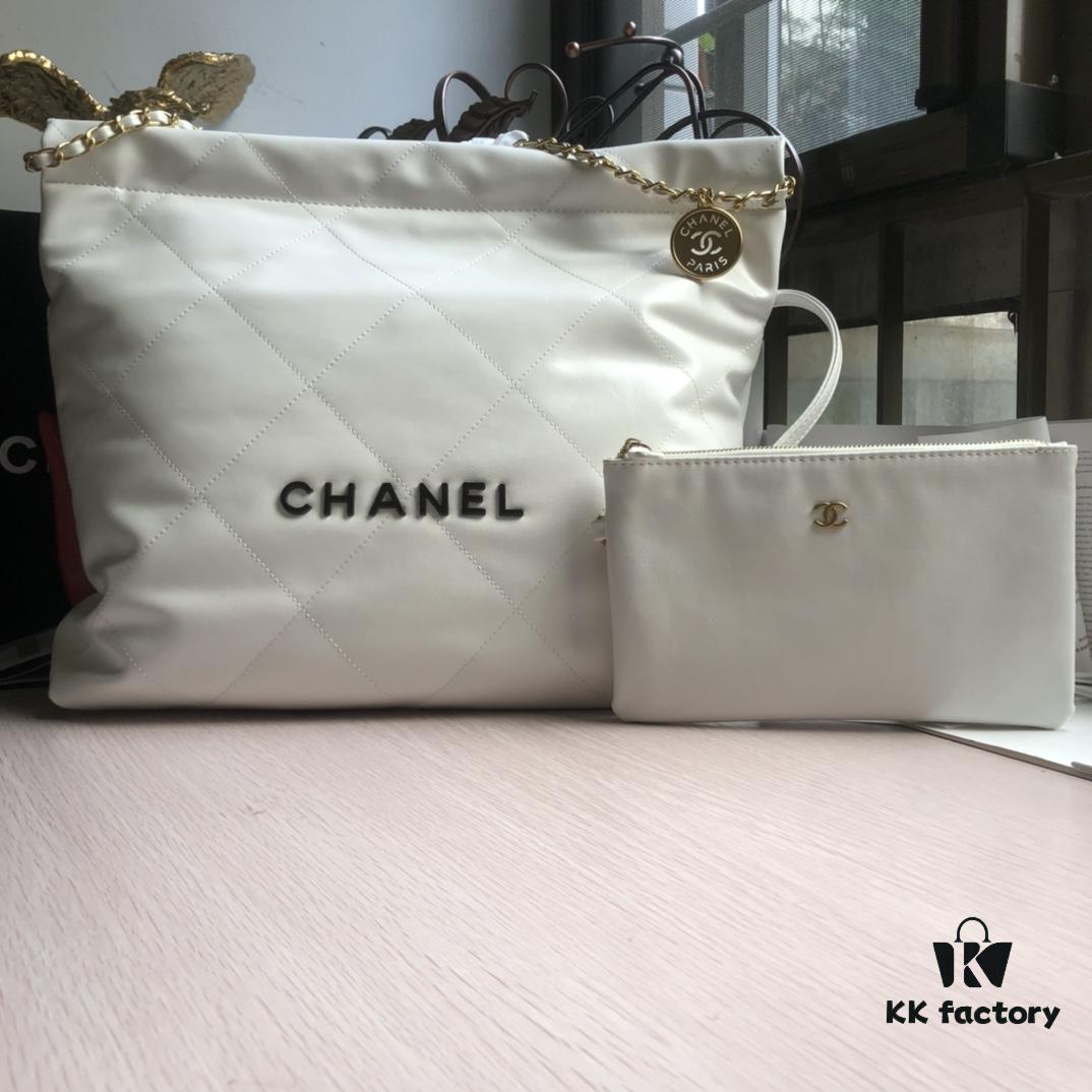 Exclusive Launch, High Quality 22 Bag: Premium Calfskin Leather Drawstring Tote, Spring 2022 New Arrival – Comparable to Original Order