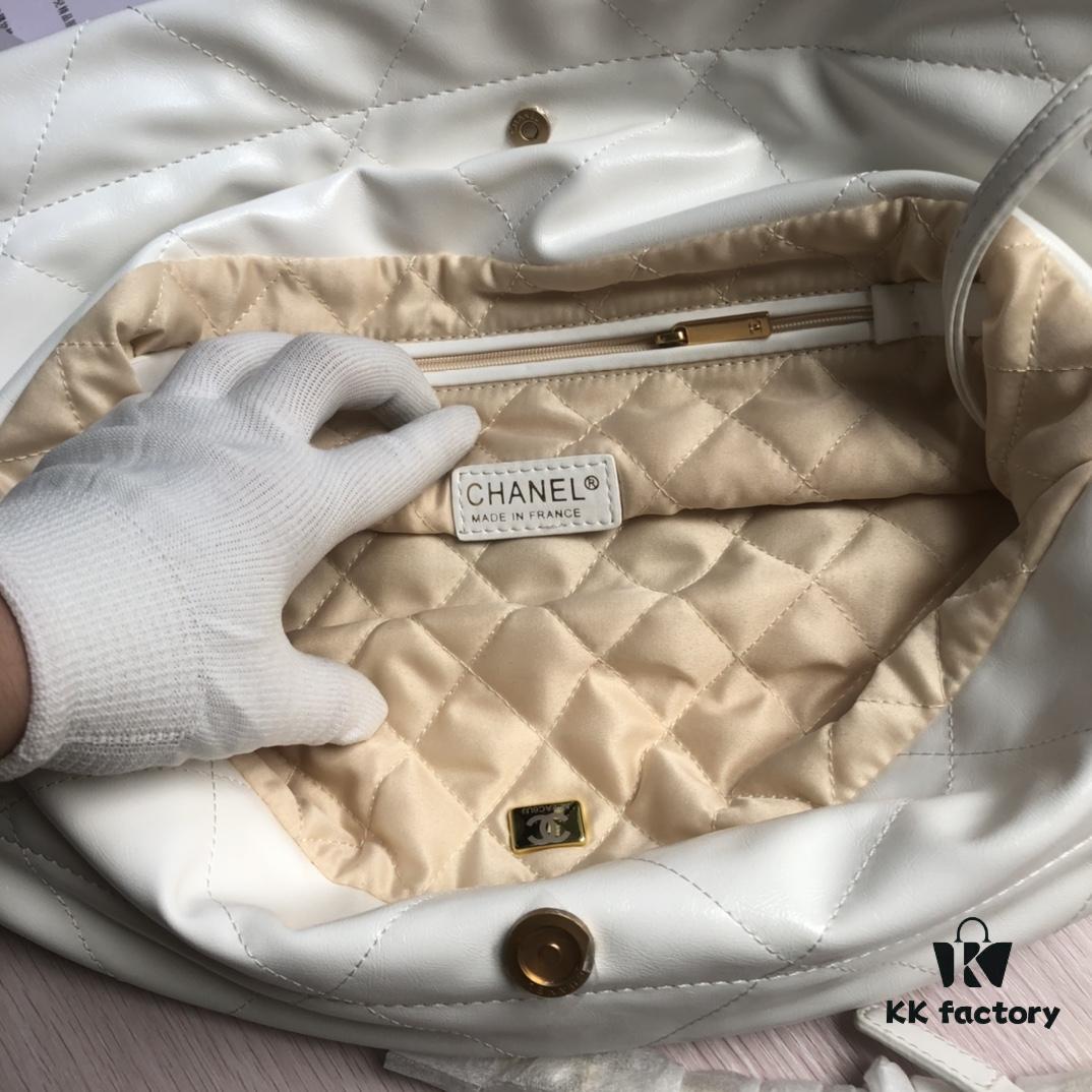 Exclusive Launch, High Quality 22 Bag: Premium Calfskin Leather Drawstring Tote, Spring 2022 New Arrival – Comparable to Original Order