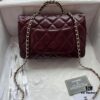 Chanel 24B New Collection Top-Grain Oil-Waxed Leather Bag with Braided Metal Chain Handle