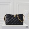 Chanel 24B Coarse Chain Hobo Crossbody Bag, Top Grain Leather CF Shoulder Bag