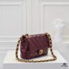 Chanel 24B Coarse Chain Underarm Bag, Top Grain Leather CF Shoulder Bag