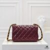 Chanel 24B Coarse Chain Underarm Bag, Top Grain Leather CF Shoulder Bag