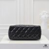 Chanel 24B Thick Chain Pillow Bag, Top-Grade Cowhide, Elegant and Charming Black Shoulder Bag with CC Logo and Black-Gold Woven Chain