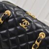 Chanel 24B Thick Chain Pillow Bag, Top-Grade Cowhide, Elegant and Charming Black Shoulder Bag with CC Logo and Black-Gold Woven Chain