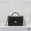 Large Size 👑 Chanel 24B New Series WOC, Top-Grain Oil-Waxed Leather with Braided Chain Handle