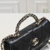 Mini Chanel 24B New Collection WOC, Top-Grain Oil-Waxed Leather with Braided Chain Handle