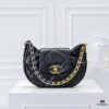 Chanel 19 Shoulder Bag in Quilted Calfskin with CC Logo and Chain Strap