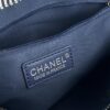 Small-sized New Arrival CHANEL Navy Blue Striped Denim Beach Tote