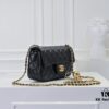 Large Khaki Chanel CF Mini Metal Flap Bag 9021 - Trending Global Hit with Decorative Gold Ball on Chain