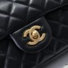 Large Khaki Chanel CF Mini Metal Flap Bag 9021 - Trending Global Hit with Decorative Gold Ball on Chain