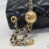 Large Khaki Chanel CF Mini Metal Flap Bag 9021 - Trending Global Hit with Decorative Gold Ball on Chain