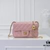 Large Pink Chanel CF Mini Metal Flap Bag Hot Selling Global Item with Small Golden Ball Accent