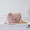 Large Pink Chanel CF Mini Metal Flap Bag Hot Selling Global Item with Small Golden Ball Accent