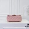 Large Pink Chanel CF Mini Metal Flap Bag Hot Selling Global Item with Small Golden Ball Accent