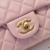 Large Pink Chanel CF Mini Metal Flap Bag Hot Selling Global Item with Small Golden Ball Accent