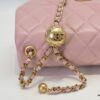 Large Pink Chanel CF Mini Metal Flap Bag Hot Selling Global Item with Small Golden Ball Accent