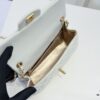 Large White Chanel CF Mini Chain Bag with Small Golden Ball Accent